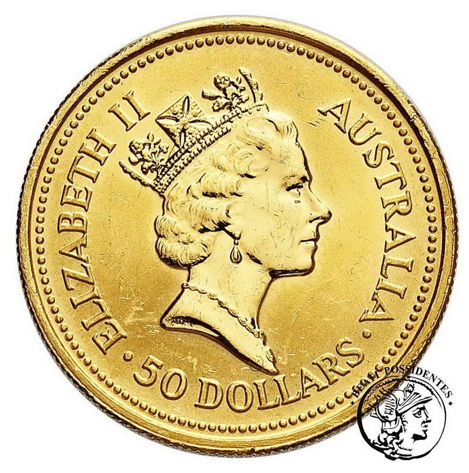 Australia 50 $ dolarów 1993 1/2 uncji złota st. L-